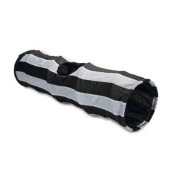 Beeztees Beeztees Nylon Speeltunnel Longy - 90x26 Cm - Zwart-Wit -Dierengezondheidswinkel beeztees beeztees nylon speeltunnel longy 90x26 cm 2
