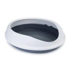 Beeztees Ronde Kattenbak Figaro - 46 X 55 Cm - Grijs/wit