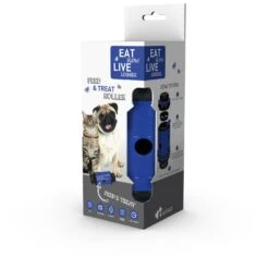 Eat Slow Live Longer Feed And Treat Roller - Blauw - S - 16,5 X ø 7 Cm -Dierengezondheidswinkel eat slow live longer feed and treat roller blauw s 4