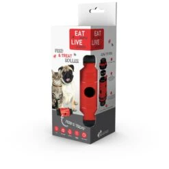Eat Slow Live Longer Feed And Treat Roller - Rood - S - 16,5 X ø 7 Cm -Dierengezondheidswinkel eat slow live longer feed and treat roller rood s 3