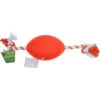 Gebr. De Boon Boon Activitybal Met Floss - Oranje/Wit - 70 Cm -Dierengezondheidswinkel gebr de boon boon activitybal met floss oranje wit