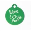 IMARC Kattenpenning – Rond – Live Love Purr – Groen - Klein Ø2 Cm -Dierengezondheidswinkel imarc kattenpenning rond live love purr groen klei