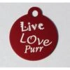 IMARC Kattenpenning – Rond – Live Love Purr – Rood - Klein Ø2 Cm -Dierengezondheidswinkel imarc kattenpenning rond live love purr rood klein