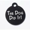 IMARC Kattenpenning – Rond – The Dog Did It!– Zwart - Klein Ø2 Cm -Dierengezondheidswinkel imarc kattenpenning rond the dog did it zwart klei