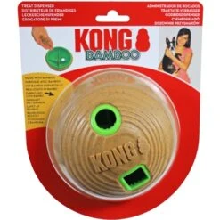 Kong Kong Bamboo Feeder Ball - M - 21x17,4x12 Cm -Dierengezondheidswinkel kong kong bamboo feeder ball m 21x174x12 cm 1