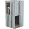Trixie Trixie BE NORDIC Cat Tower Juna - 38x38x77 Cm - Grijs -Dierengezondheidswinkel trixie trixie be nordic cat tower juna 38x38x77 cm