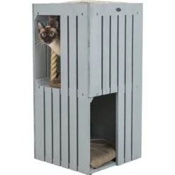 Trixie Trixie BE NORDIC Cat Tower Juna - 38x38x77 Cm - Grijs -Dierengezondheidswinkel trixie trixie be nordic cat tower juna 38x38x77 cm 2