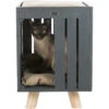 Trixie Trixie BE NORDIC Kattenhuis Alva - 36x51x36 Cm - Antraciet-Zand -Dierengezondheidswinkel trixie trixie be nordic kattenhuis alva 36x51x36 c