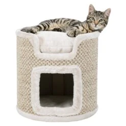 Trixie Trixie Cat Tower Ria - 37 Cm - Lichtgrijs-Natuur -Dierengezondheidswinkel trixie trixie cat tower ria 37 cm lichtgrijs natuu 2